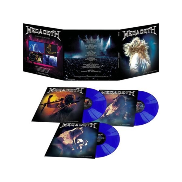 MEGADETH - NIGHT IN BUENOS AIRES (BLUE VINYL) MEGADETH - A Night in Buenos Aires (Edición limitada, 3LP color)
