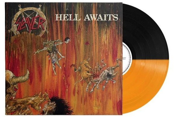 SLAYER - HELL AWAITS (TRANSPARENT ORANGE & BLACK SPLIT VINYL) SLAYER - Hell Awaits (Edición limitada 2500 copias, LP color + poster)