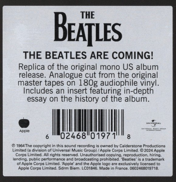 THE BEATLES - Meet the beatles - STICKER THE BEATLES - Meet The Beatles - (1LP Mono)
